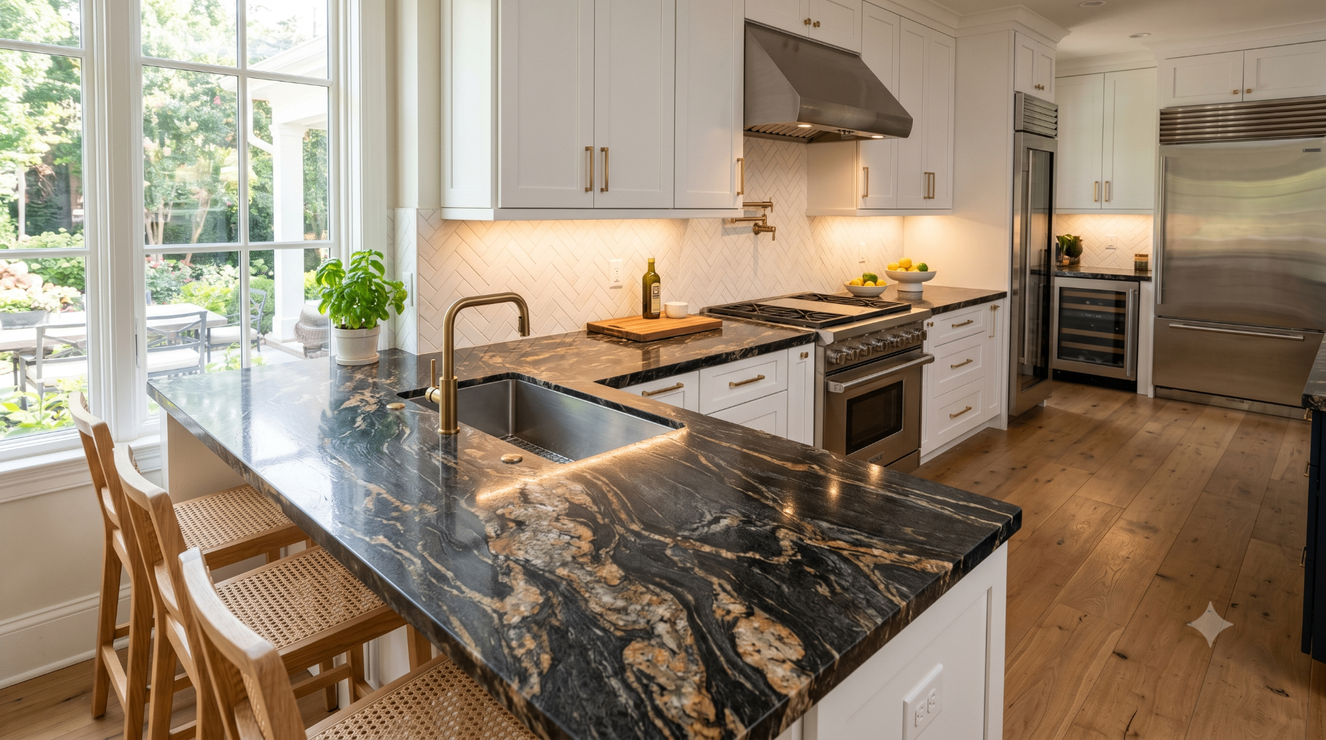 Natural marble stone slab detail